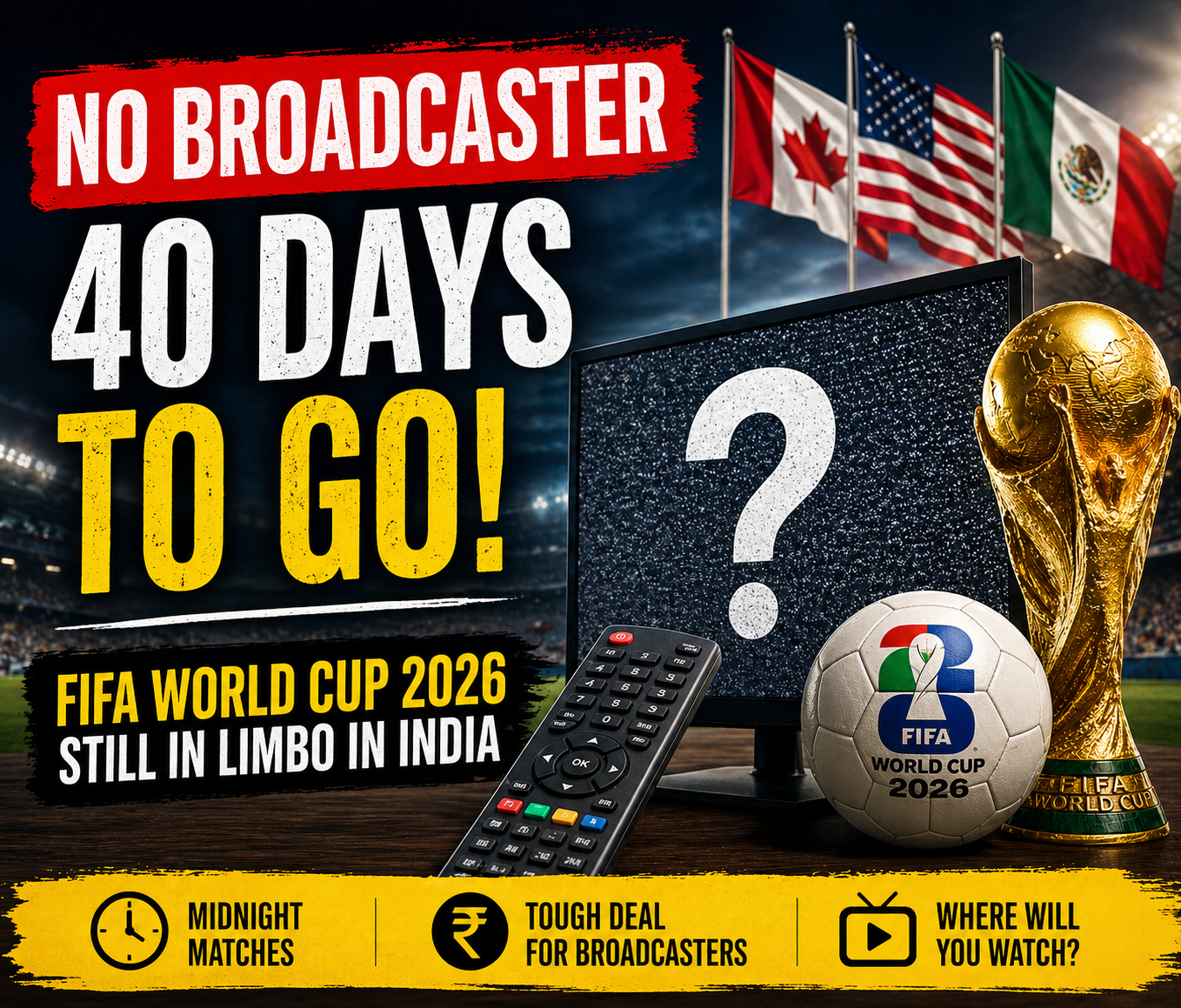 No Broadcaster, 40 Days to Go: Why FIFA World Cup 2026 Is Still in Limbo in India